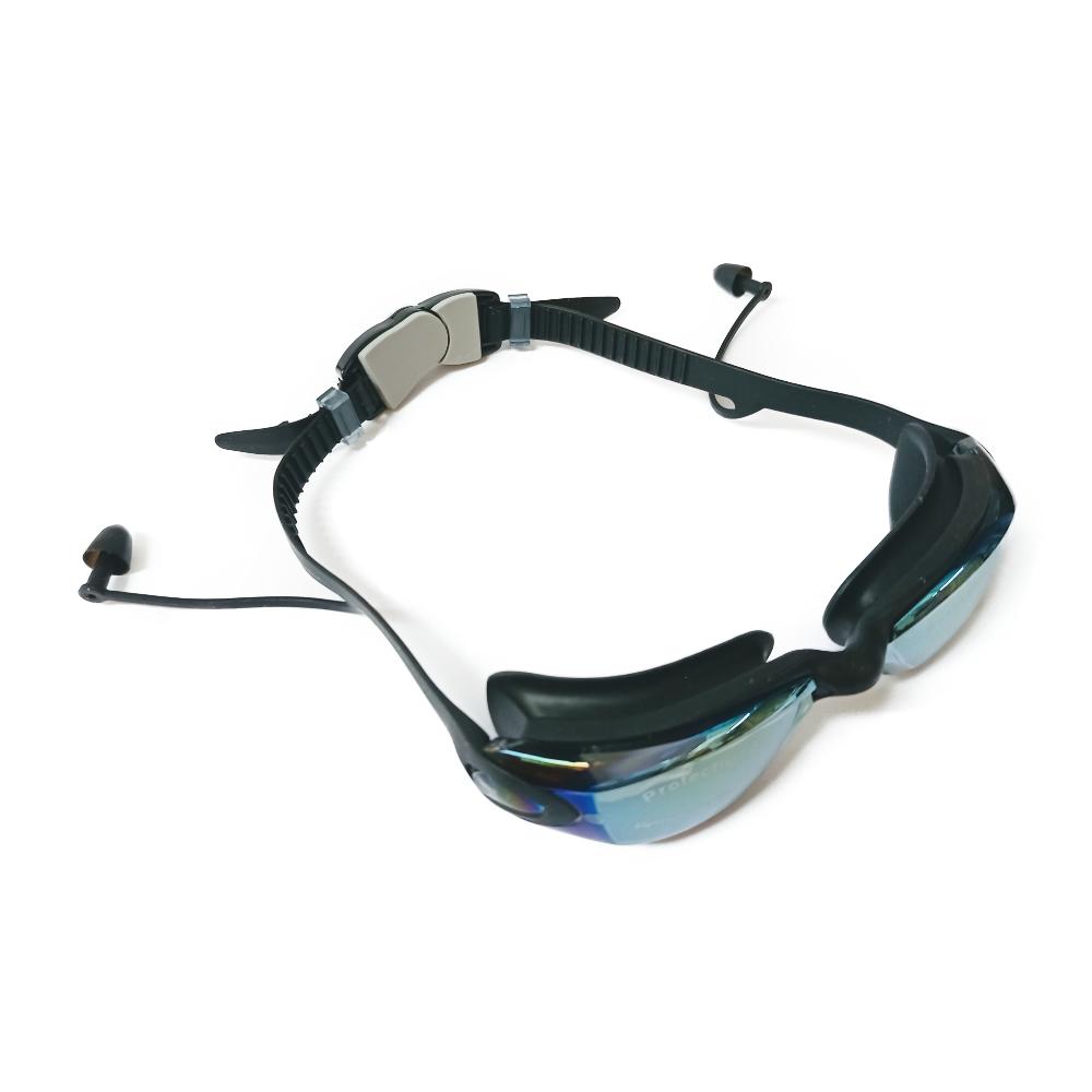 Lentes De Natación De Silicona Color Negro Unisex Con Estuche